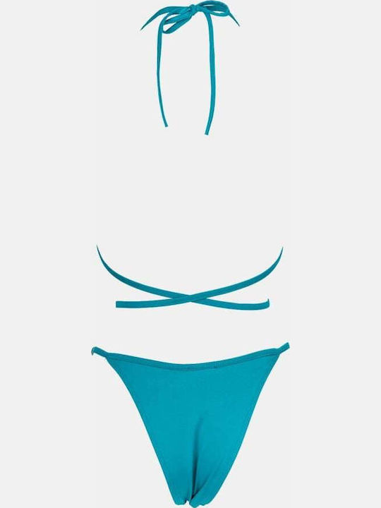 Set Bikini Triangle Petrol Blue