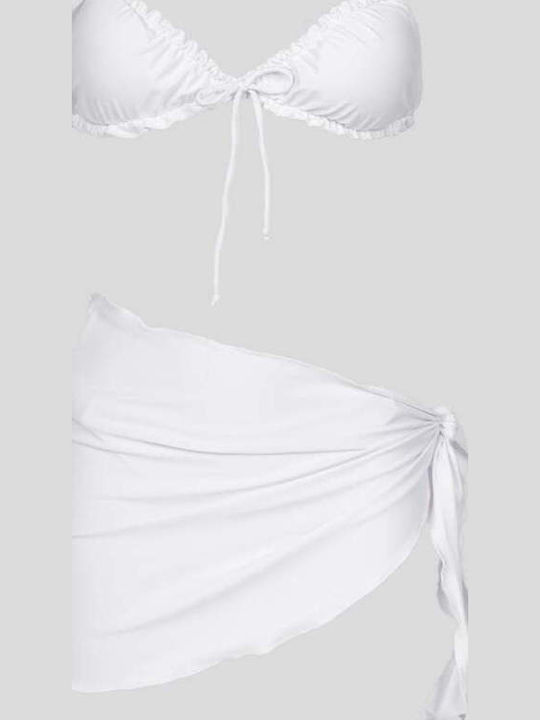 Set Bikini 3 Τεμαχίων Ασπρο