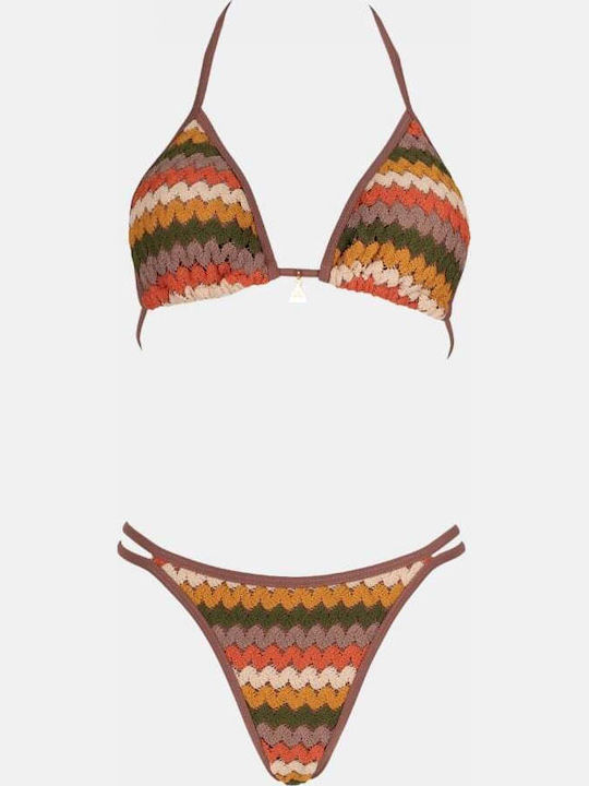 Set Bikini Dreieck Braun