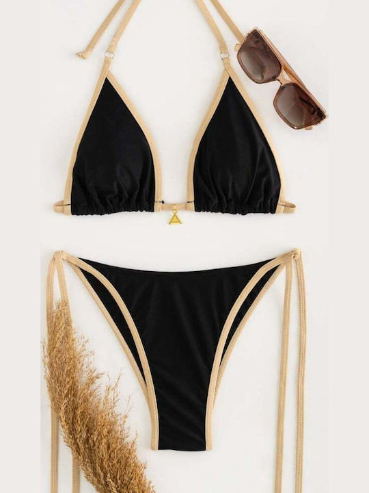 Set Bikini Τριγωνάκι Μαυρο