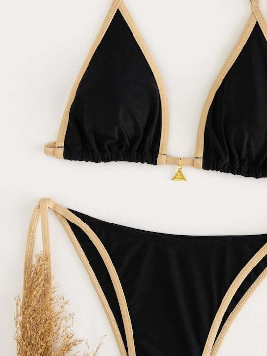 Set Bikini Τριγωνάκι Μαυρο