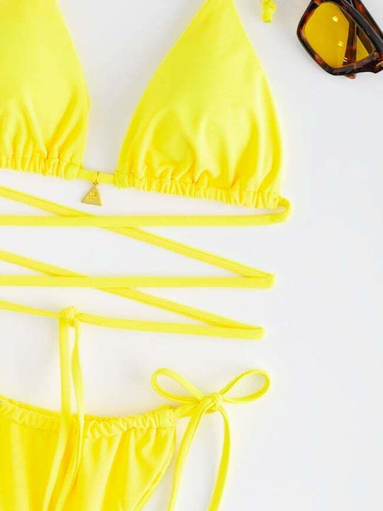 Set Bikini Dreieck & Brasilien Gelb