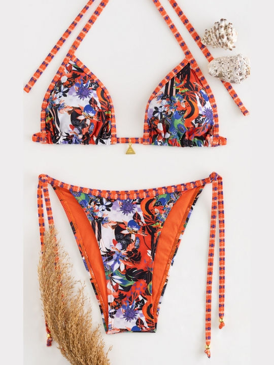 Set Bikini Dreieck Orange