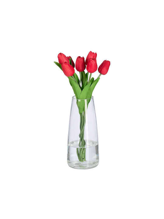 Relaxdays Vază Decorativă Din Sticlă Transparentă 10xÎ21.5cm