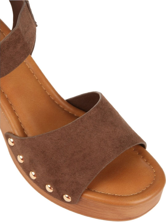 Damen Sandalen Braun