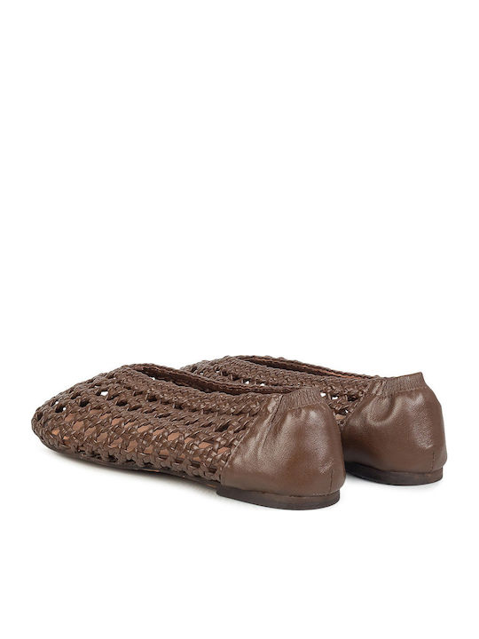 Women's Ballerina Shoes In Brown Colour
