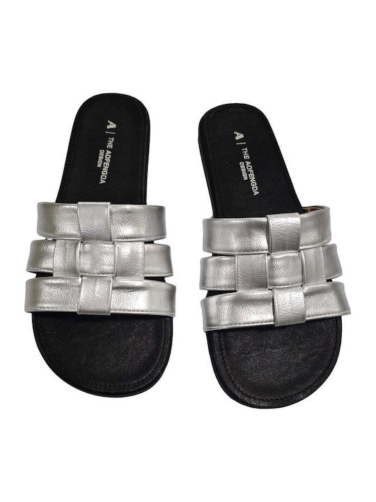 Damen Flache Sandalen Silber