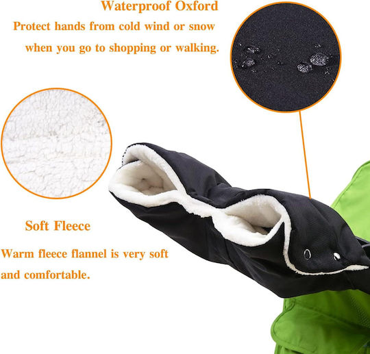 Winter Stroller Gloves Fleece Lining Waterproof
