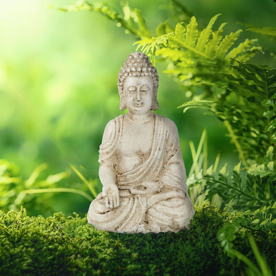 Relaxdays Dekorative Buddha Figur aus Polyresin 17,5x10,5x7,5cm