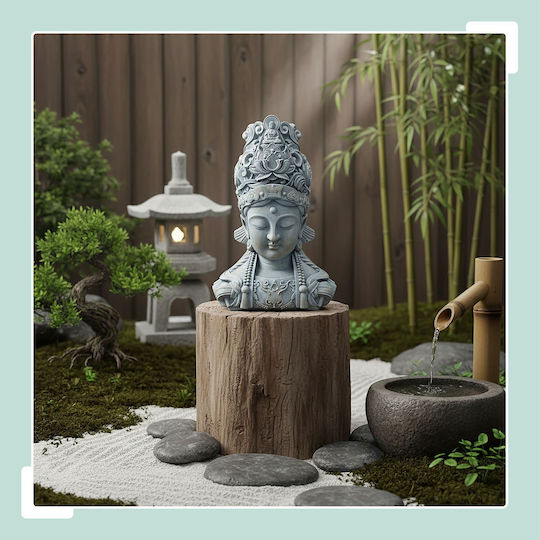 Relaxdays Figurină Decorativă Buddha Din Polirosină 44x21x32cm