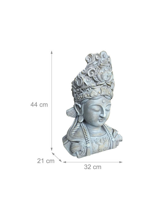 Relaxdays Figurină Decorativă Buddha Din Polirosină 44x21x32cm