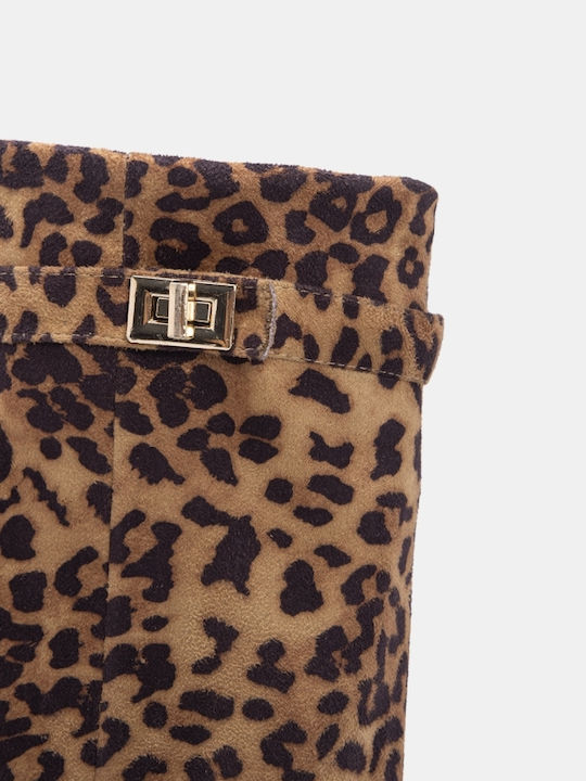 Suede Women's Boots Leopard