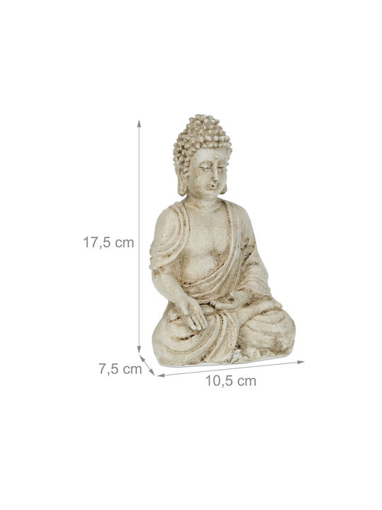 Relaxdays Διακοσμητικός Βούδας Πολυρητίνης 17.5x10.5x7.5cm