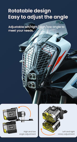 Loboo Suport Lumină Ktm 1290 Super Adventure R 2022 Oțel Inoxidabil