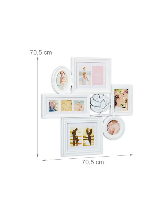 Relaxdays Multi Wall-Mounted Picture Frame 10 Photos Plastic (Various Colors)