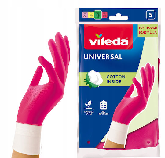 Vileda Звено Кухненски Ръкавици Universal Латекс Small