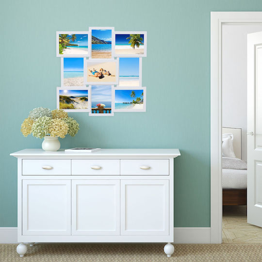 Relaxdays Rama Foto Multi De Perete 9 Fotografii Din Plastic (Personalizat)