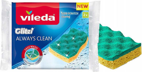 Vileda Glitzi Always Clean Viscose Sponge 2 Pcs