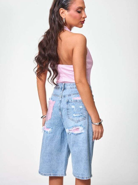 Women's Blue Bermudas