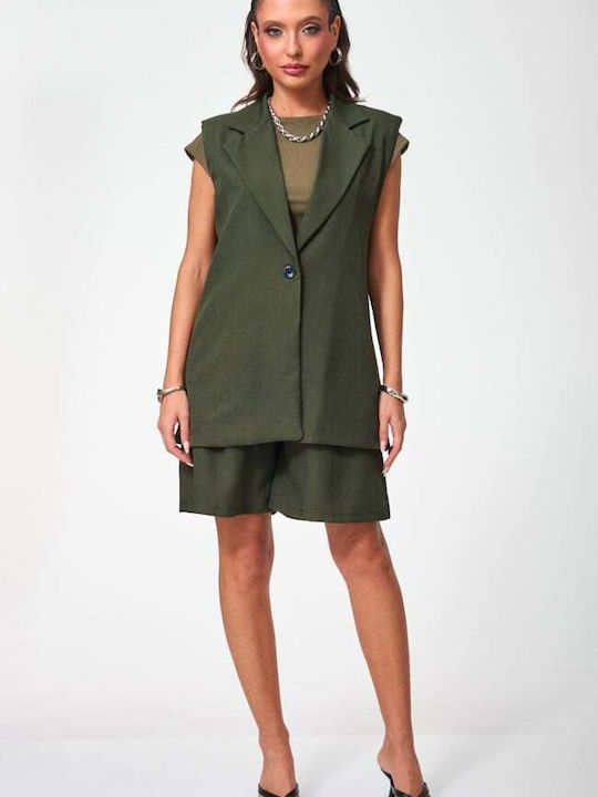 Women's Set with Khaki Bermudas