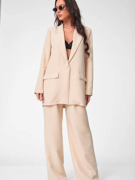 Women's Beige Set with Trousers