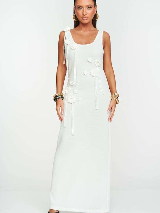 Summer Maxi Dress for Wedding Christening White