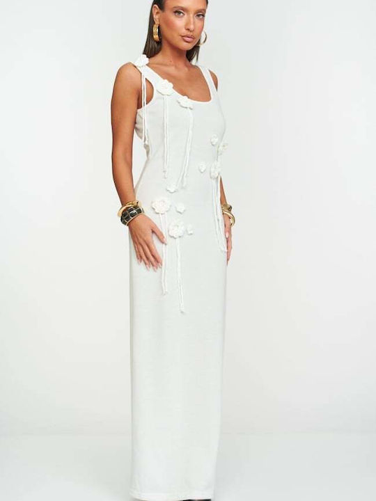 Summer Maxi Dress for Wedding Christening White