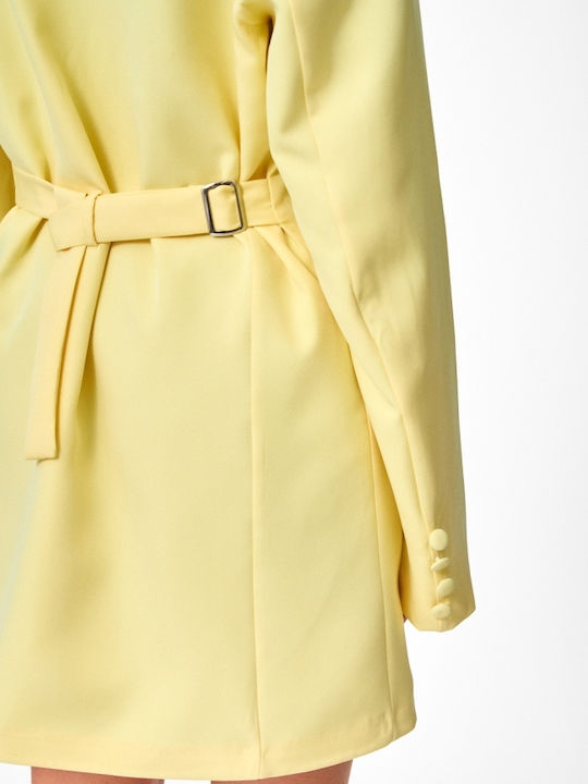 Decoro Women's Double Breasted Yellow Blazer