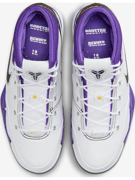 Kobe 1 Protro 81 Points High Basketball Shoes White Black Court Purple