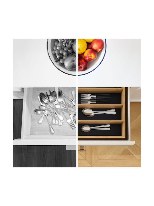 Relaxdays Tăvi Pentru Tacâmuri De Sertar Din Lemn 35.5x25.5x5cm Maro
