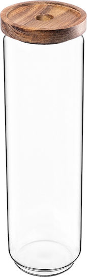 Kadax Set of 3 Vases for Tea Pasta Sugar Cereals Coffee with Lid Glass Transparent 1550ml 3 Pieces