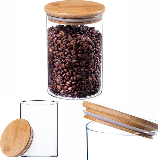 Kadax Set 3Stücke Lebensmittelgläser Allgemeine Verwendung mit Glasdeckel Transparent 1040ml