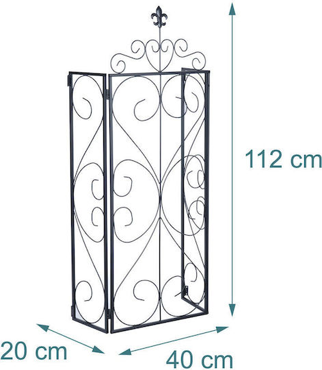 Garten-Spalier in Schwarz Farbe 20x20x112cm