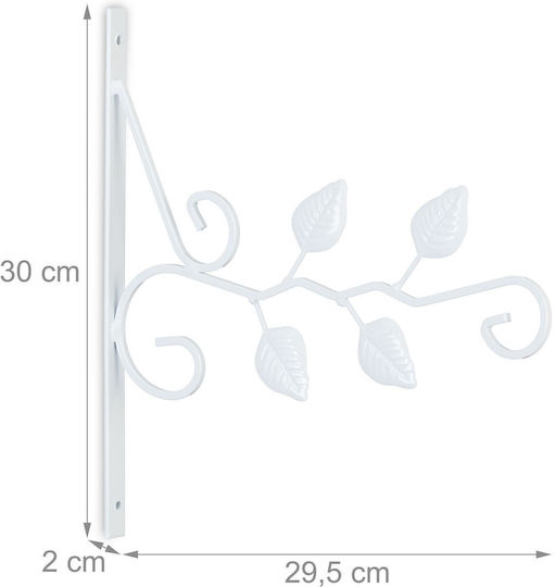 Relaxdays Hanging White Plant Stand 30x29.5cm