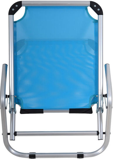 Ankor Aluminium Beach Chair with High Back Blue 56x55x65cm