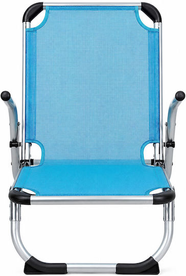 Ankor Aluminium Beach Chair with High Back Blue 56x55x65cm