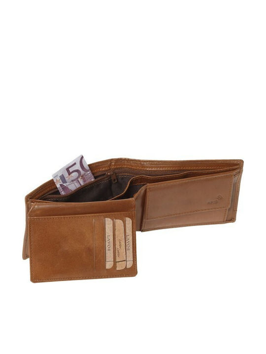 Δερμάτινο Ανδρικό Πορτοφόλι με RFID Cognac