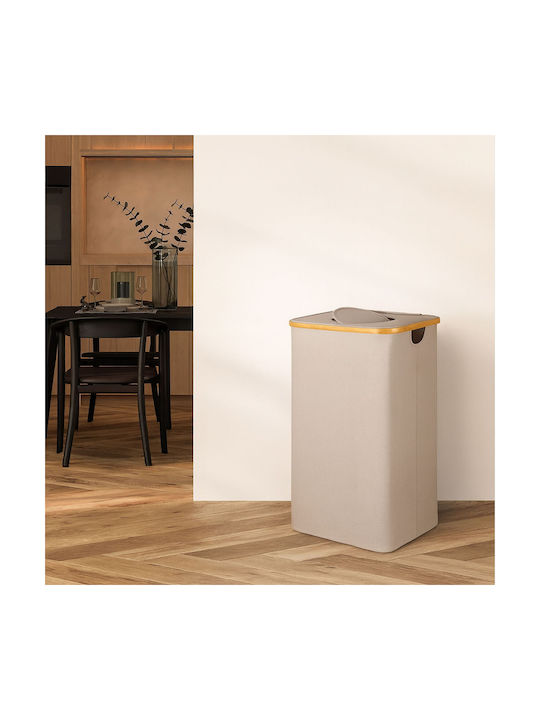 Relaxdays Căldare de Reciclare Plastic Bej 100l