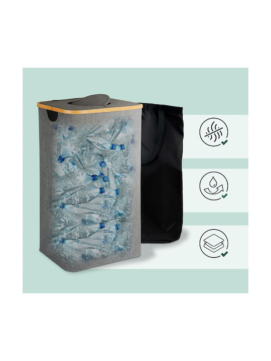Relaxdays Căldare de Reciclare Plastic Bej 100l