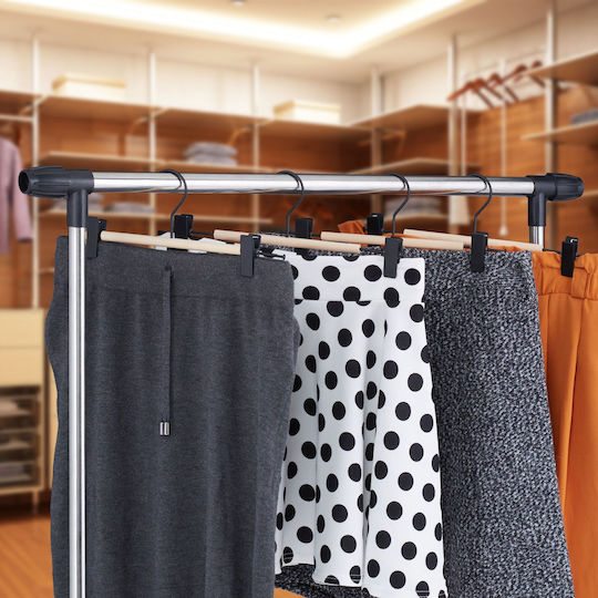 Relaxdays Cărlig De Dulap Pentru Pantaloni Din Lemn Bej 10037725 10 Bucăți