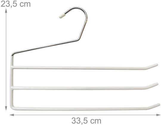 Relaxdays Cărlig Dulap pentru Pantaloni Metalic Alb 10029415_49 5 Bucăți