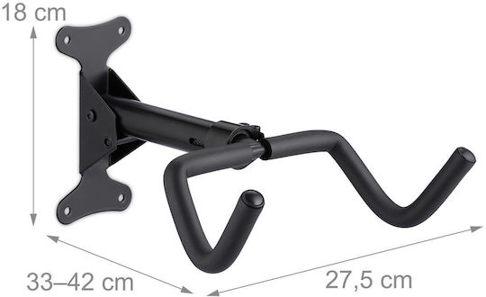 Relaxdays Bicycle Storage Stand Rotating Black 18x27.5x33 Cm 50 Kg Capacity
