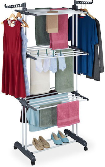 Relaxdays Folding Floor Clothes Drying Rack 173x64cm