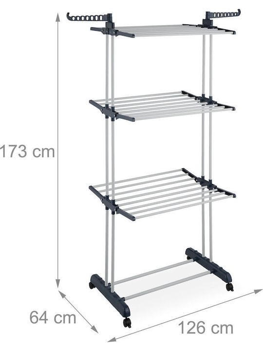 Relaxdays Folding Floor Clothes Drying Rack 173x64cm