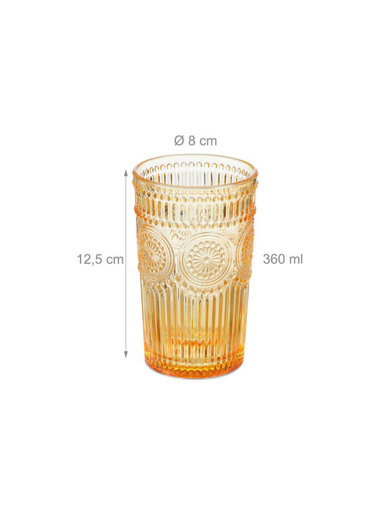 Relaxdays Set Pahare Cocteiluri din Sticlă 360ml 4 Bucăți