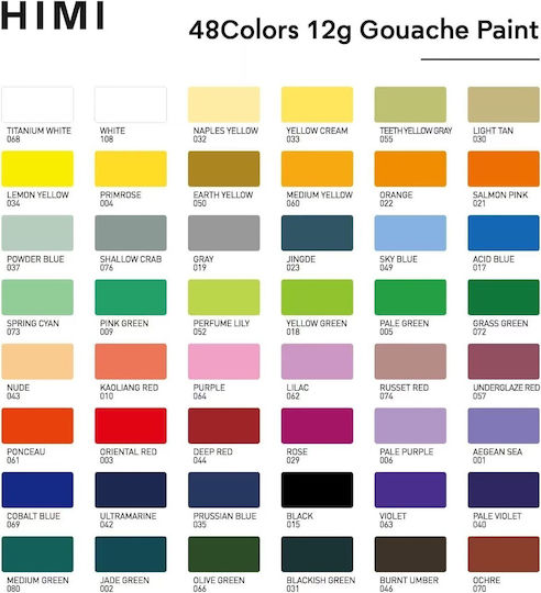 Himi Set Watercolours Turquoise 48 Pieces