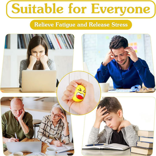 Encoun Μαλακές Μπάλες Emoji Anti-stress Antistress Κίτρινο