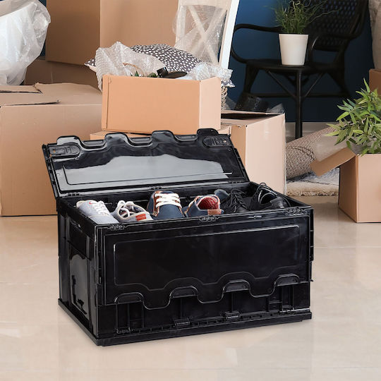 Relaxdays Cutie De Depozitare Din Plastic Cu Capac Verde 32.5x39.5x58.5cm