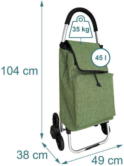 Căruț de Piață Textil Roșu 48x38cm