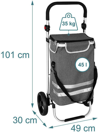 Stoff Einkaufswagen Mehrfarbig 35x49x38cm